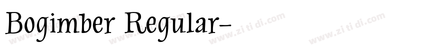 Bogimber Regular字体转换